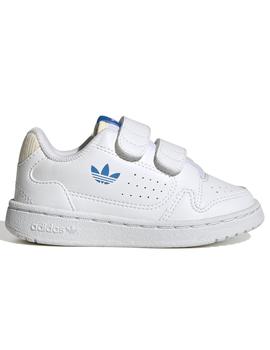 Zapatillas adidas ny 90 cf i blanco azul de bebé.