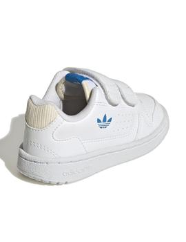 Zapatillas adidas ny 90 cf i blanco azul de bebé.