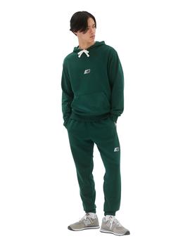 sudadera New Balance essential fleece logo verde de hombre.