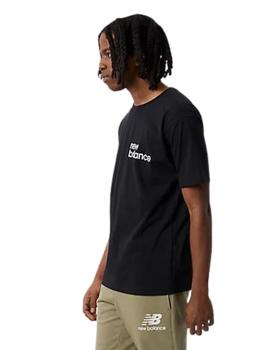 camiseta New Balance graphic short sleeve 1 negro de hombre.
