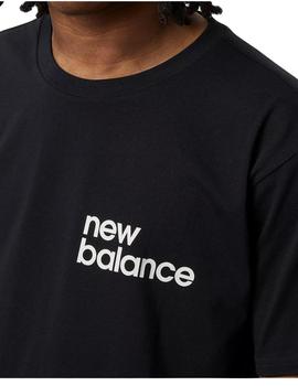 camiseta New Balance graphic short sleeve 1 negro de hombre.