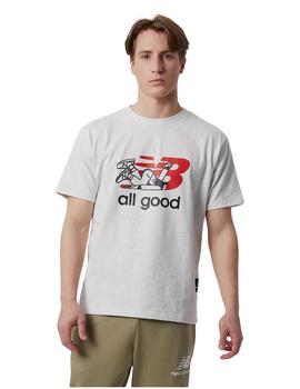 Camiseta New Balance Athletics seb curi gris de hombre.