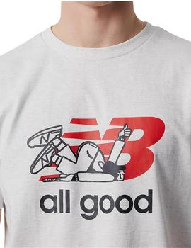 Camiseta New Balance Athletics seb curi gris de hombre.