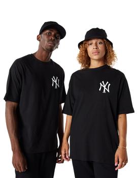 camiseta new era big logo oversize neyyan negro de hombre.