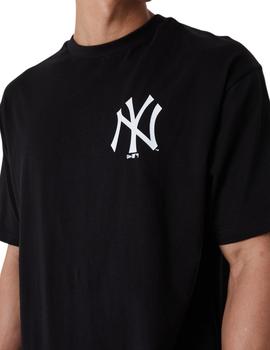 camiseta new era big logo oversize neyyan negro de hombre.