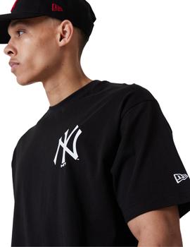 camiseta new era big logo oversize neyyan negro de hombre.