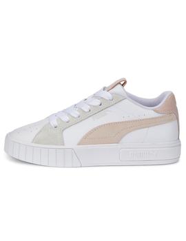 Zapatillas puma cali star raw blanco rosa de mujer.