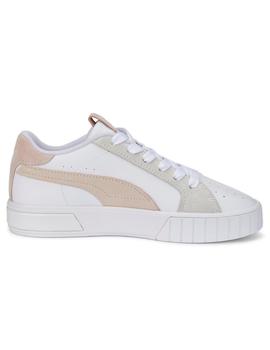 Zapatillas puma cali star raw blanco rosa de mujer.