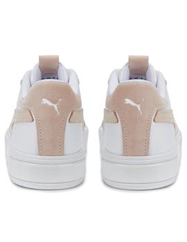 Zapatillas puma cali star raw blanco rosa de mujer.