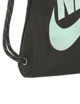 gymsack nike heritage drawstring verde unisex.