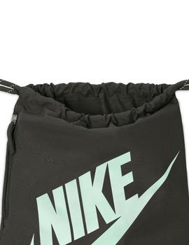 gymsack nike heritage drawstring verde unisex.