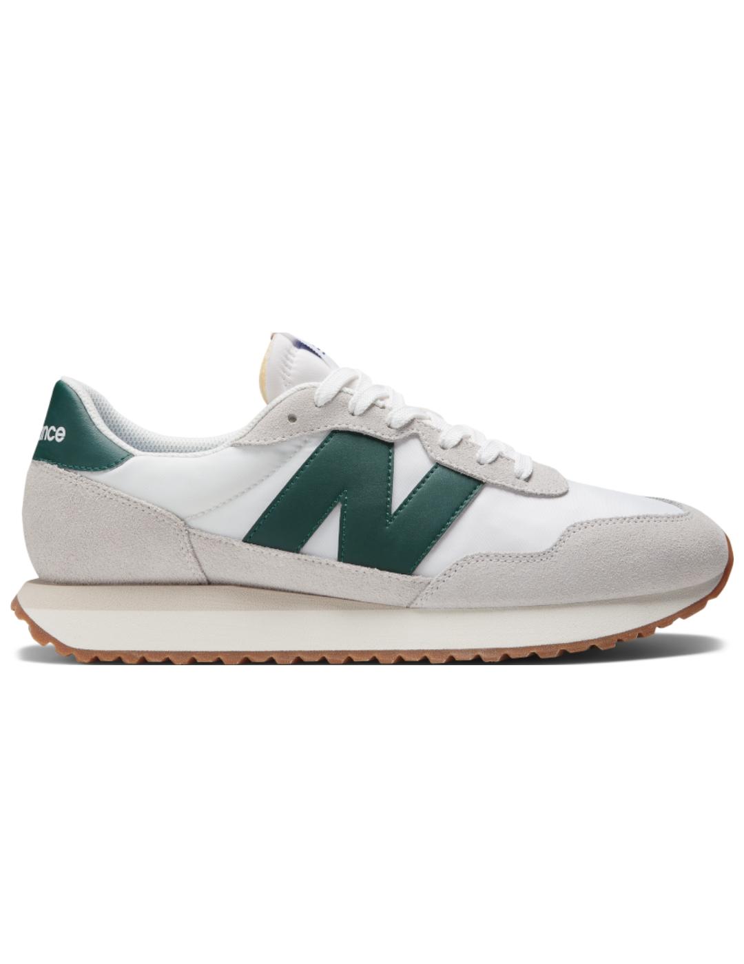 Zapatillas new balance ms237rf blanco verde unisex.