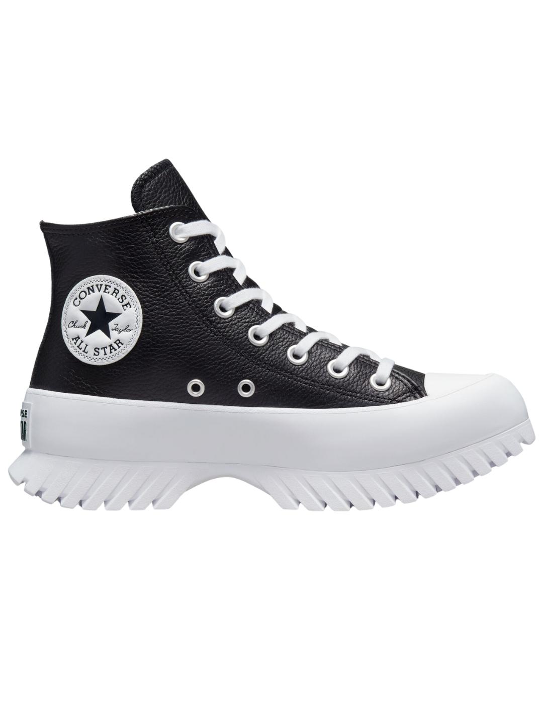 Zapatillas converse lugged 2.0 piel negro de mujer.