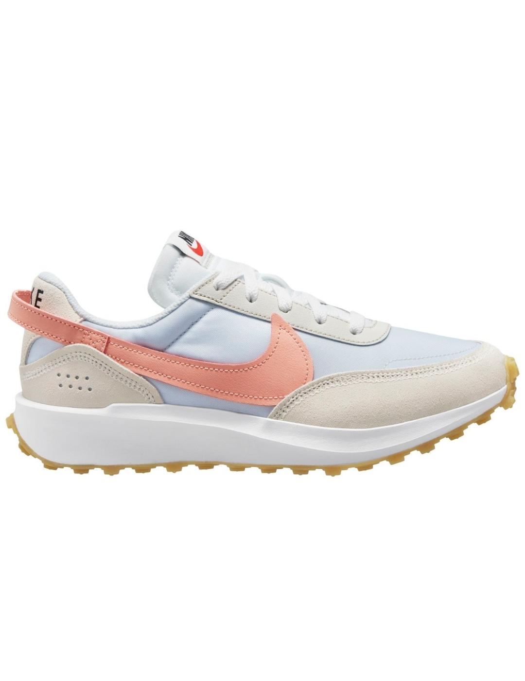 Zapatillas nike waffle debut beige de mujer.