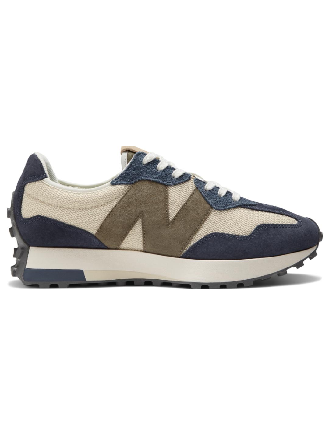 Zapatillas new balance ms327dt beige marino de hombre.