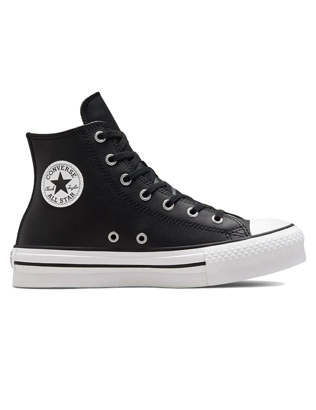 Ligadura dividir Componer Zapatillas converse all star piel plataforma negro junio