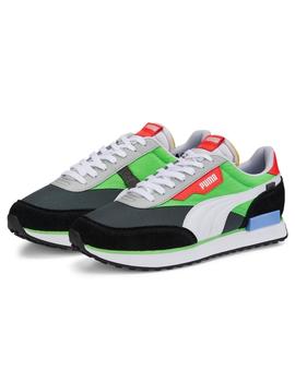 Zapatillas puma future rider play on verde de hombre.