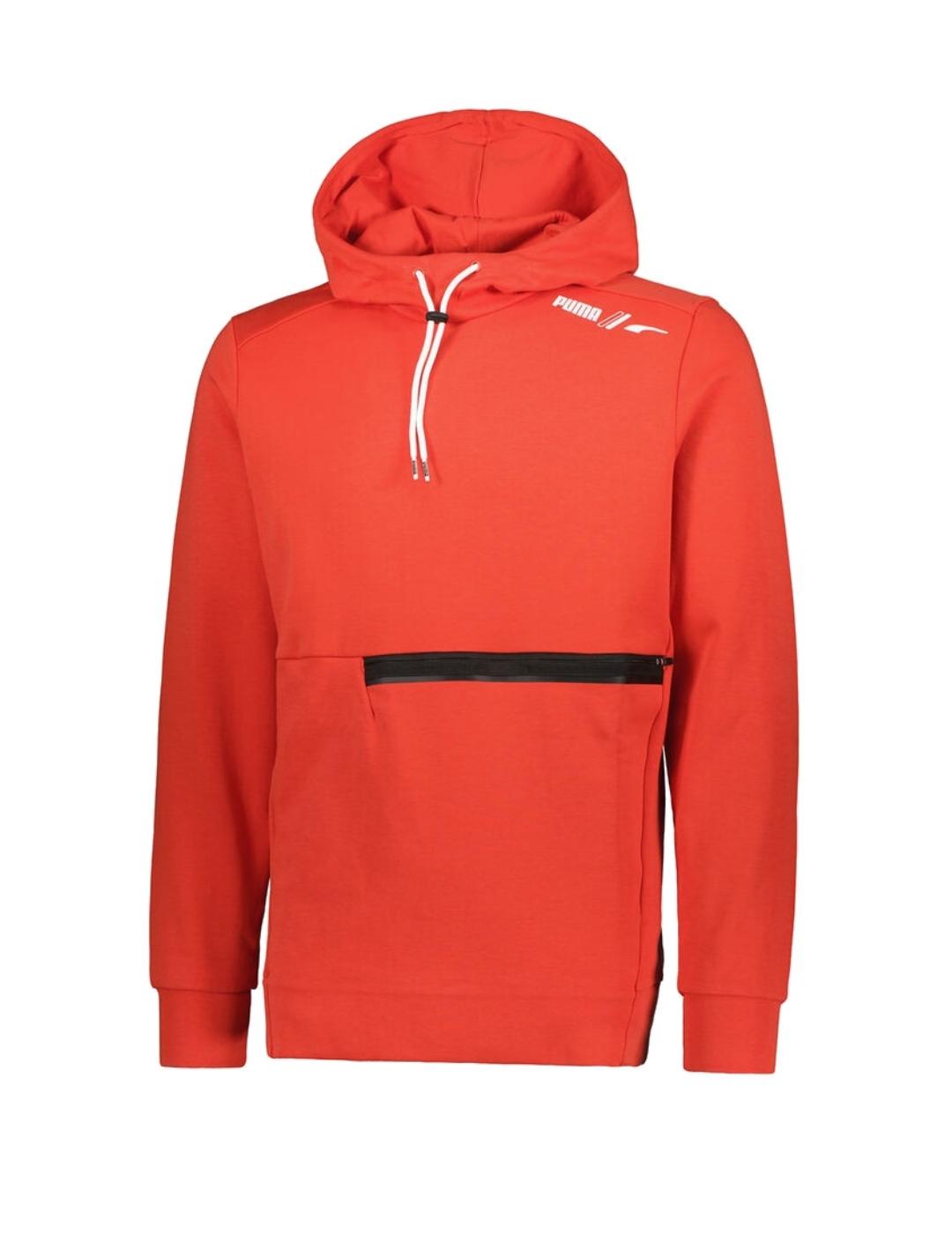 sudadera puma red/cal rojo de hombre.