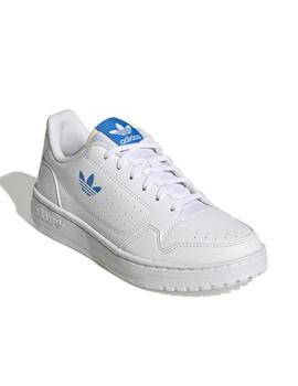 Zapatillas adidas ny 90 j blanco azul de niño.