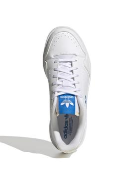 Zapatillas adidas ny 90 j blanco azul de niño.