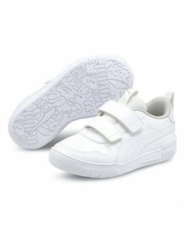 Zapatillas puma multiflex sl v ps blanco de niño.