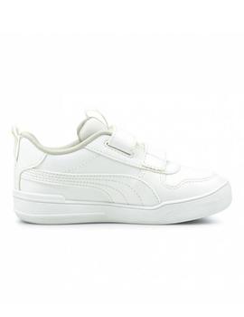 Zapatillas puma multiflex sl v ps blanco de niño.