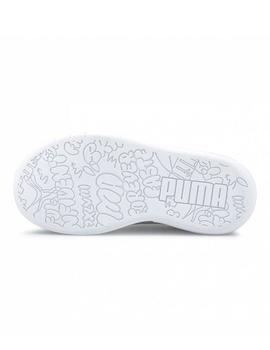 Zapatillas puma multiflex sl v ps blanco de niño.