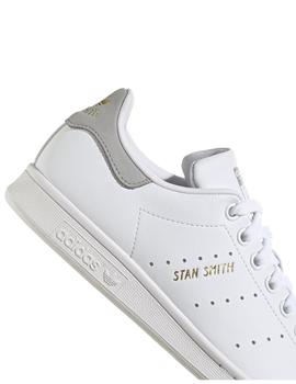 Zapatillas adidas stan smith blanco gris de mujer.