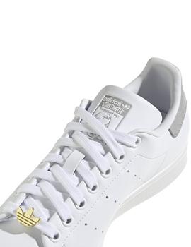 Zapatillas adidas stan smith blanco gris de mujer.