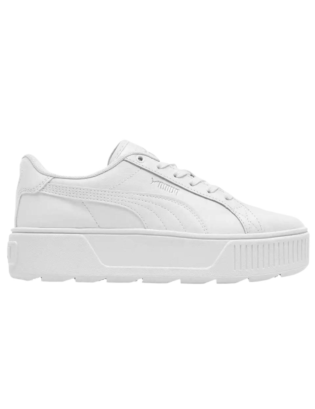 Zapatillas puma karmen l jr blanco de niña.