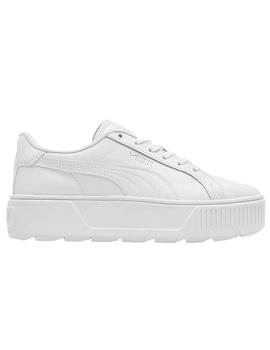 Zapatillas puma karmen l jr blanco de niña.