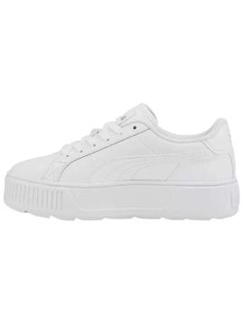 Zapatillas puma karmen l jr blanco de niña.