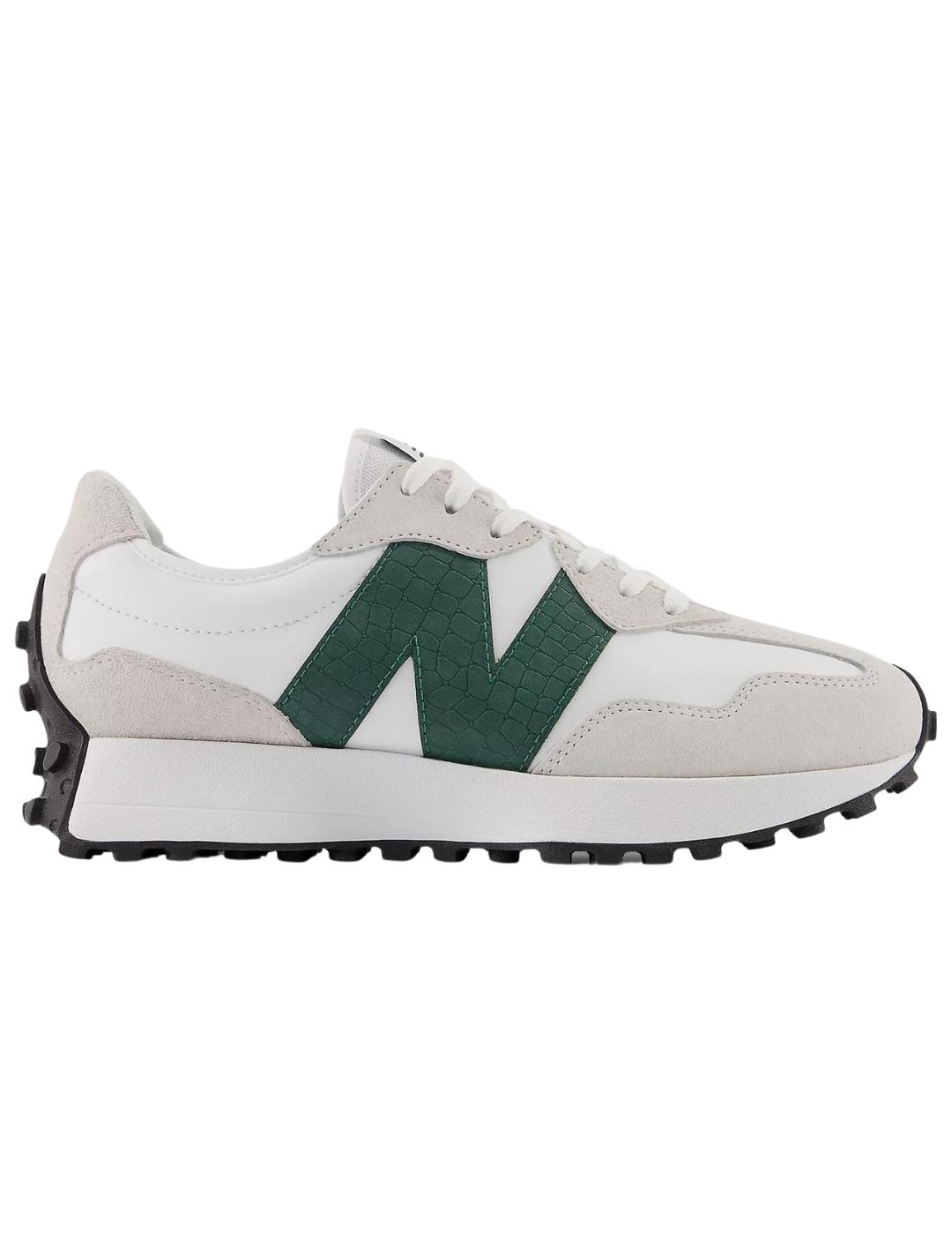 Zapatillas new balance ws327dc blanco verde mujer.