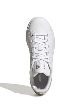 Zapatillas adidas stan smith blanco plata j de niño.