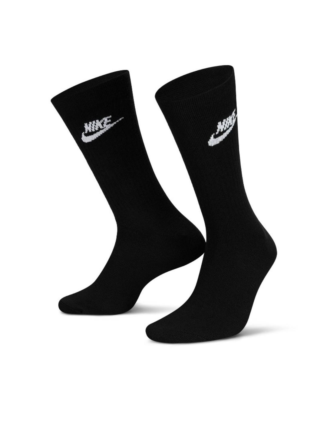Calcetines Nike Everyday Essential AA negro unisex.