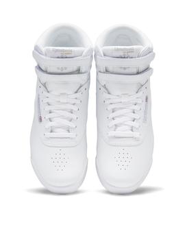 Zapatillas reebok freestyle  hi blanco de niña.