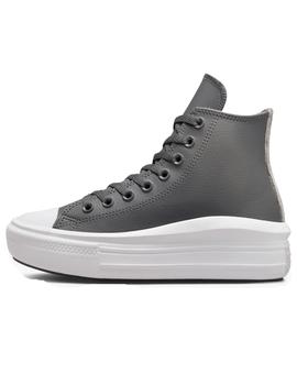 Zapatillas converse ct all star move hi knit gris de mujer.