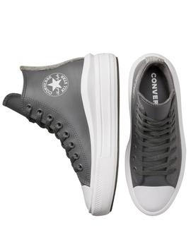 Zapatillas converse ct all star move hi knit gris de mujer.