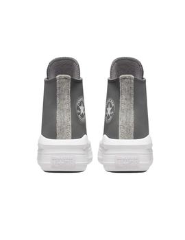 Zapatillas converse ct all star move hi knit gris de mujer.