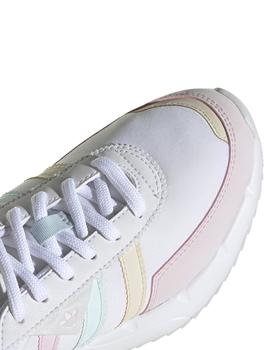 Zapatillas adidas retropy f2 j blanco rosa junior.