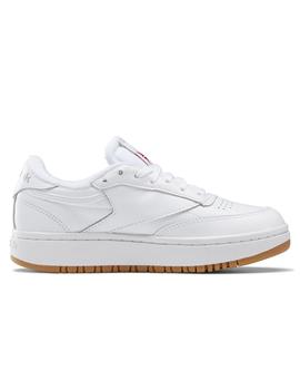 Zapatillas reebok club c double blanco caramelo de mujer.