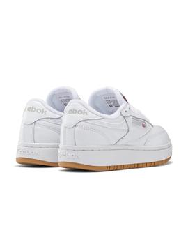 Zapatillas reebok club c double blanco caramelo de mujer.