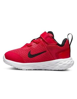 Zapatillas nike revoltion 6 nn tdv rojo de bebé.