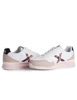 Zapatillas munich dash women 148 blanco rosade mujer.