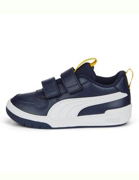 Zapatillas puma multiflex sl azul de niño.