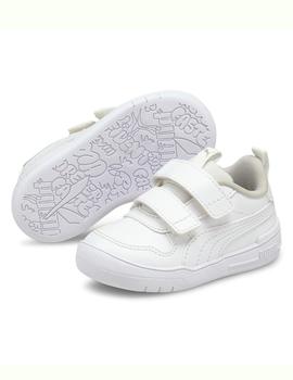 Zapatillas puma multiflex inf blanco de bebé.