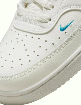 Zapatillas nike court vision mid  blanco azul de mujer.