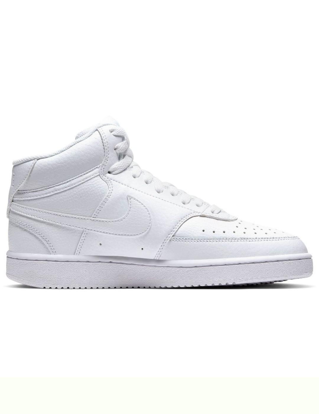 Zapatillas nike court vision mid blanco de mujer.