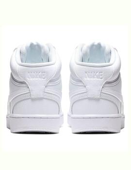 Zapatillas nike court vision mid blanco de mujer.