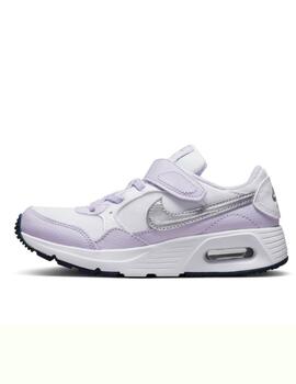 Zapatillas nike air max sc violeta plateado de niña.